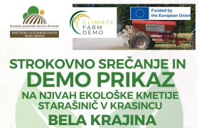 Demonstracija ukrepov za dvig rodovitnosti tal v ekološki pridelavi z DEMO prikazom izvedbe apnenja in česanja žit ter optimizacija ekološke reje goveda